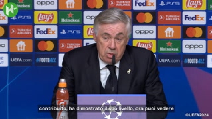 Carlo Ancelotti commenta il grande momento di Brahim Díaz e il suo incredibile gol vittoria nell'andata degli ottavi di Champions tra Lipsia e Real Madrid