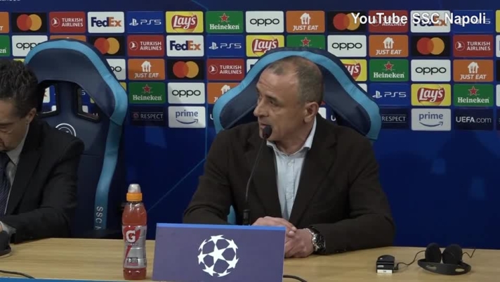 Il tecnico del Napoli in conferenza.