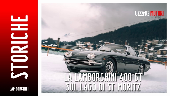 Alessandro Farmeschi, responsabile after sales di Automobili Lamborghini descrive le caratteristiche della 400 GT, la prima 2+2 fortemente voluta da Ferruccio Lamborghini per offrire ai clienti una sportiva pi abitabile e confortevole. Unauto che rappresenta levoluzione della precedente 350 GT caratterizzata da una carrozzeria sinuosa ed elegante e da un motore V12 da 320 CV in grado di assicurare una notevole elasticit, apprezzabile soprattutto in montagna. Presente a St Moritz per il concorso di eleganza The I.c.e., ha potuto esibirsi sul lago ghiacciato solo alla vigilia dellevento, in seguito ridimensionato a causa delle eccezionali nevicate