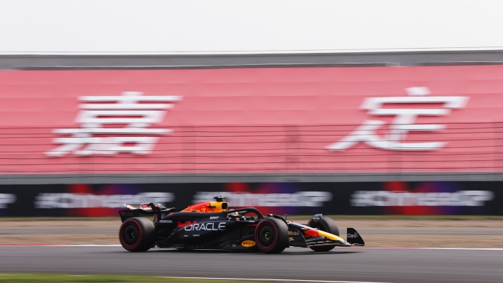 SHANGHAI, CHINA - APRIL 20: Max Verstappen of the Netherlands driving the (1) Oracle Red Bull Racing RB20 on track during qualifying ahead of the F1 Grand Prix of China at Shanghai International Circuit on April 20, 2024 in Shanghai, China. (Photo by Lars Baron/Getty Images)