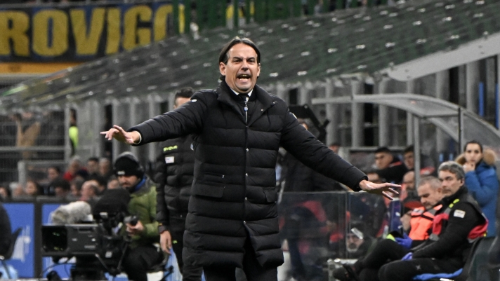 Inter's coach Simone Inzaghi reacts during the Italian Serie A soccer match Inter FC vs Genoa CFC at the Giuseppe Meazza stadium in Milan, Italy, 04 March 2024.
ANSA/NICOLA MARFISI