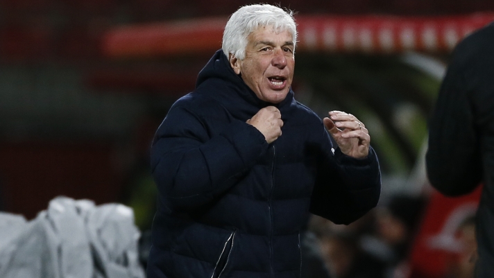 Atalanta's Gian Piero Gasperini during the Serie A soccer match between Monza and Atalanta  at the  Stadio U-Pouwer in Monza Sunday, April 21 , 2024. Sport - Soccer . (Alberto Mariani/LaPresse)