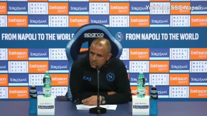 L'allenatore del Napoli in conferenza stampa
