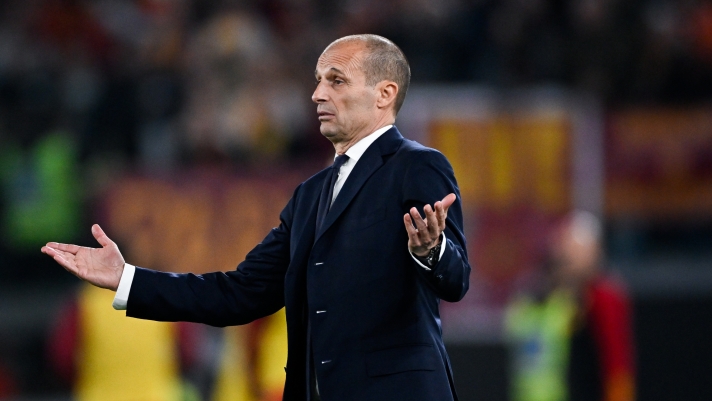 ROME, ITALY - MAY 5: Massimiliano Allegri of Juventus during the Serie A TIM match between AS Roma and Juventus at Stadio Olimpico on May 5, 2024 in Rome, Italy.(Photo by Daniele Badolato - Juventus FC/Juventus FC via Getty Images)