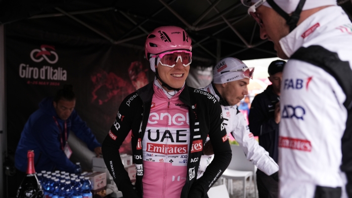 Pogacar Tadej (Team Uae Emirates) pink jersey, during the stage 16 of the Giro d'Italia from Livigno to Santa Cristina Val Gardena (Monte Pana) Italy - Tuesday, May 21, 2024 - Sport, Cycling (Photo by Massimo Paolone / LaPresse)