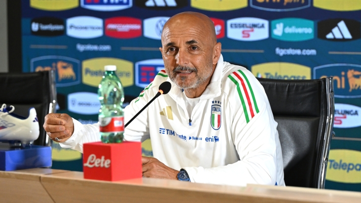 FLORENCE, ITALY - JUNE 08: Head coach of Italy Luciano Spalletti attends a press conference at Centro Tecnico Federale di Coverciano on June 08, 2024 in Florence, Italy. (Photo by Claudio Villa/Getty Images)