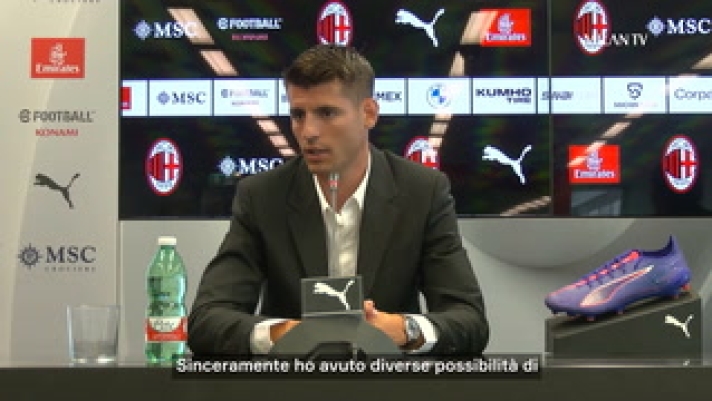 Le prime parole di Álvaro Morata da giocatore del Milan.