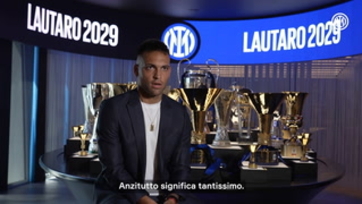 Guarda l'intervista a Lautaro Martínez, che ha prolungato il suo contratto con l'Inter fino al 2029.