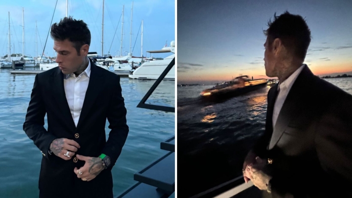 Fedez arriva a Venezia. Il padre Franco sui social: "Ci vanno cani e porci"