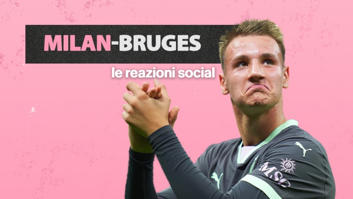 Milan-Bruges, le reazioni social