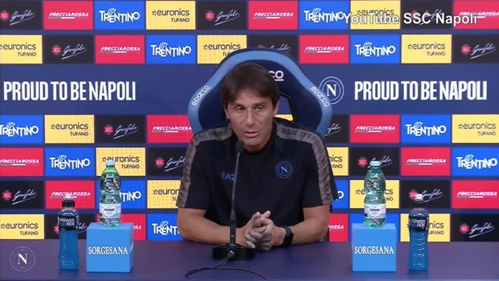 Il tecnico del Napoli in conferenza.