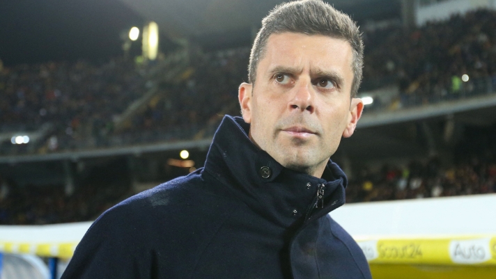 Juventus' Italian head coach Thiago Motta looks on during the Italian Serie A football match between US Lecce and FC Juventus at the Via del Mare Stadium in Lecce on December 1, 2024. (Photo by CARLO HERMANN / AFP)