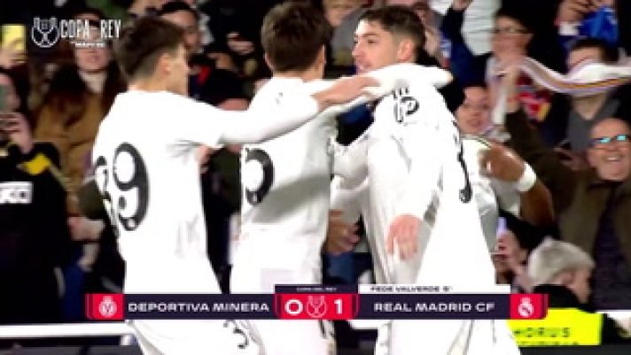 Il Real Madrid ha sconfitto per 5-0 il Club Deportiva Minera, squadra di quarta categoria spagnola. Guarda gli highlights e tutto lo spettacolo di questo incontro dei sedicesimi di finale.