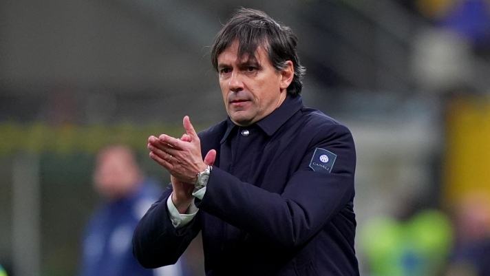 Inter Milan?s head coach Simone Inzaghi    during  the Serie A soccer match between Inter and Como  at San Siro  Stadium in Milan  , North Italy - Monday  , December  23  , 2024. Sport - Soccer . (Photo by Spada/Lapresse)