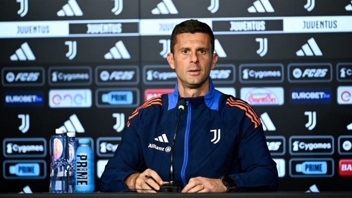 TURIN, ITALY - SEPTEMBER 20: Juventus head coach Thiago Motta during a press conference  at Allianz Stadium on September 20, 2024 in Turin, Italy. (Photo by Daniele Badolato - Juventus FC/Juventus FC via Getty Images)