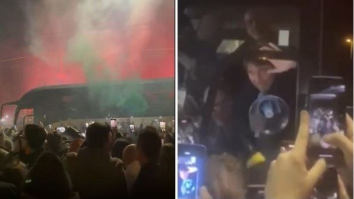 napoli tifosi festa conte megafono