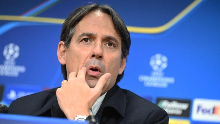 Simone Inzaghi in conferenza stampa alla vigilia della sfida di Champions tra Sparta Praga e Inter