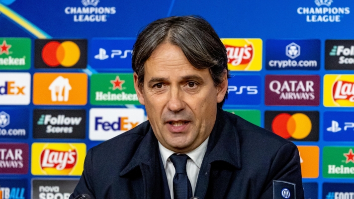 Simone Inzaghi in conferenza stampa alla vigilia della sfida di Champions tra Sparta Praga e Inter