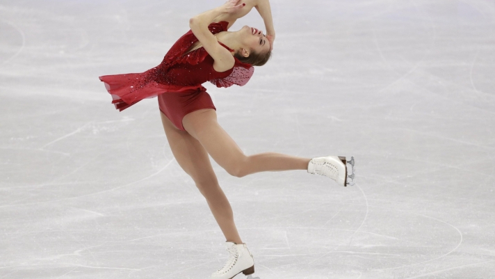 epa06513693 Carolina Kostner of Italy competes in the Women Single Short Program of the Figure Skating Team Event competition at the Gangneung Ice Arena during the PyeongChang 2018 Olympic Games, South Korea, 11 February 2018.  E  EPA/HOW HWEE YOUNG