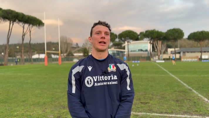 Una foto di Paolo Garbisi, mediano d'apertura della nazionale italiana di rugby.