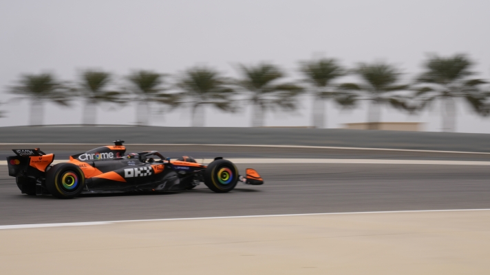 McLaren driver Oscar Piastri of Australia in action during a Formula One pre-season test at the Bahrain International Circuit in Sakhir, Bahrain, Wednesday, Feb. 26, 2025. (AP Photo/Darko Bandic)