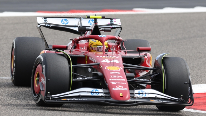 epa11925102 Scuderia Ferrari driver Lewis Hamilton of Britain in action during the Formula 1 pre-season testing at Bahrain International Circuit in Sakhir, Bahrain, 26 February 2025.  EPA/ALI HAIDER