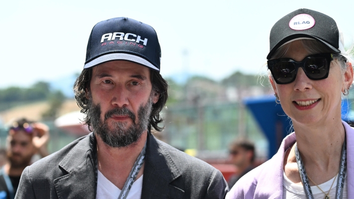 Keanu Reeves during the Moto GP race of the Motorcycling Grand Prix of Italy at the Mugello circuit in Scarperia, central Italy, 22 June 2025 ANSA/CLAUDIO GIOVANNINI