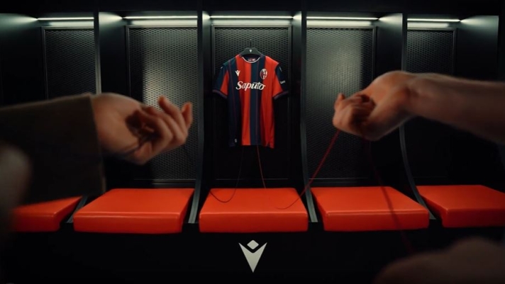 Bologna`s new kit featuring the Coppa Italia rosette