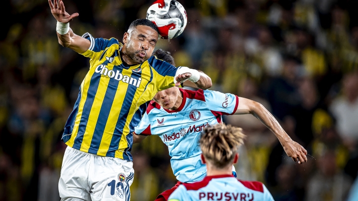 Fenerbahce SK forward Youssef En-Nesyri plays during the match between Fenerbahce and Feyenoord at the Sukru Saracoglu Spor Kompleksi for the Champions League - Third qualifying round - 2nd leg season 2025-2026 in Istanbul, Turkey, on August 10, 2025. (Photo by Marcel van Dorst/EYE4images/NurPhoto) (Photo by Marcel van Dorst / NurPhoto via AFP)