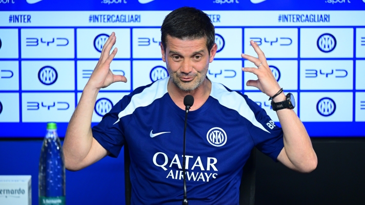  Head Coach Cristian Chivu of FC Internazionale attends during the FC Internazionale press conference at BPER Training Centre at Appiano Gentile on April 16, 2026 in Como, Italy. (Photo by Mattia Pistoia - Inter/Inter via Getty Images)