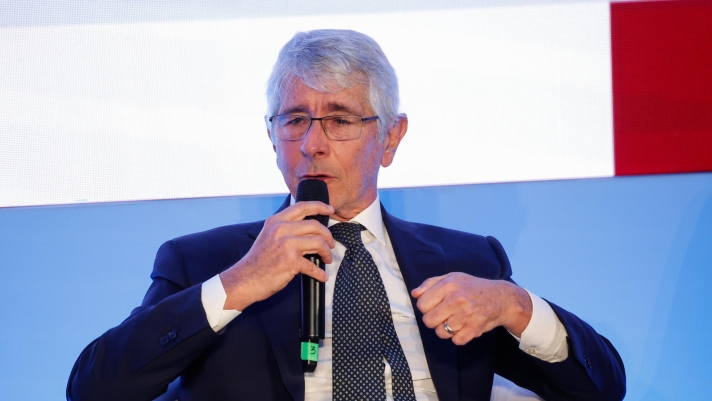 il ministro dello Sport e Giovanni Andrea Abodi allÂ?Accademia della Scherma Â? Casa delle Armi durante lÂ?evento Â?Voto alle donne. La democrazia italiana compie 80 anniÂ?, Roma, 3 Marzo 2026. ANSA/GIUSEPPE LAMI