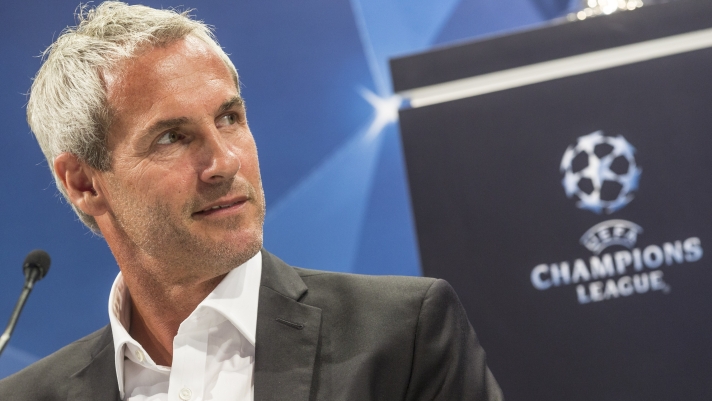 VIENNA, AUSTRIA - OCTOBER 2: UEFA Ambassador Michael Konsel attends the press conference prior to the Unicredit UEFA Champions League Trophy Tour on October 2, 2014 in Vienna, Austria. (Photo by Christian Hofer/Bongarts/Getty Images for UniCredit)