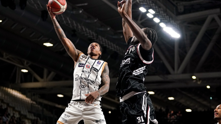 Khalif Battle Virtus Olidata Bologna -Dolomiti Energia Trentino Trento LBA LegaBasket Serie A Unipol 2025/26 Play Off - Quarti di Finale - Gara 2 Bologna, 19/05/2026 Foto S.Ponticelli // CIAMILLO-CASTORIA