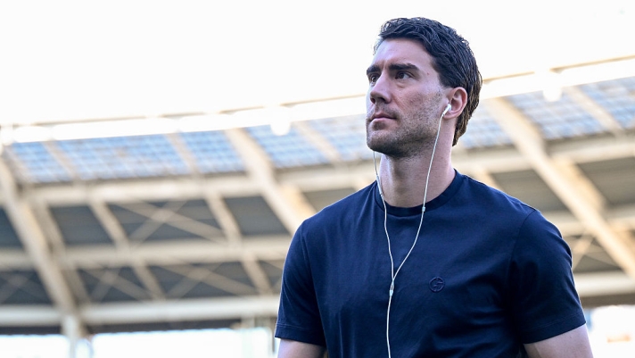  Dusan Vlahovic of Juventus during the Serie A match between Torino FC and Juventus FC at Stadio Olimpico di Torino on May 24, 2026 in Turin, Italy. (Photo by Daniele Badolato - Juventus FC/Juventus FC via Getty Images)