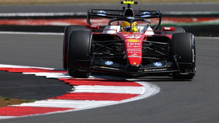  Lewis Hamilton of Great Britain driving the (44) Scuderia Ferrari SF-26 on track during practice ahead of the F1 Grand Prix of Great Britain at Silverstone Circuit on July 03, 2026 in Northampton, England. (Photo by Clive Mason/Getty Images)