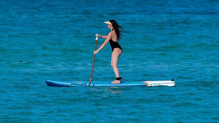 Maglietta Sportiva Pop Art SUP Paddle Board - Cotone, Maniche Lunghe, Design Unico