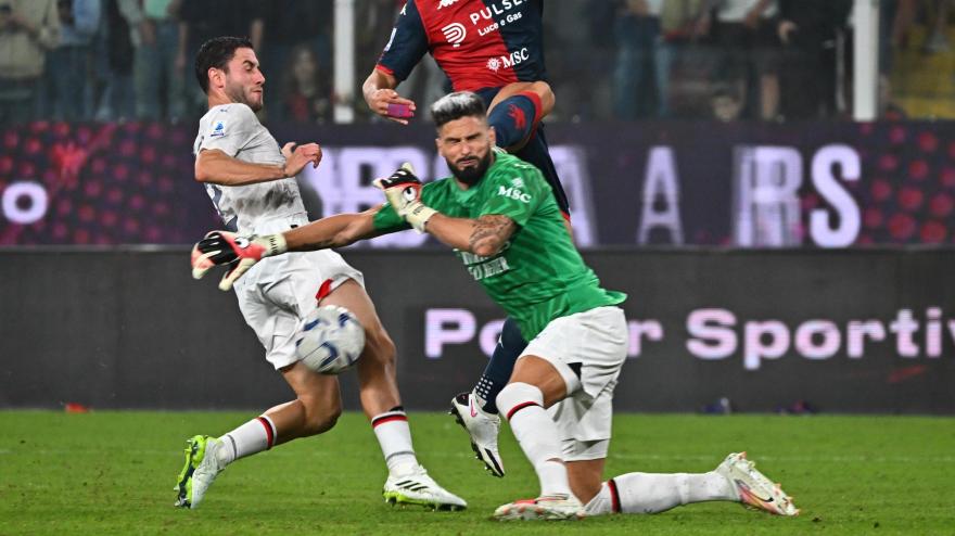 Genoa-Milan 0-1: Giroud in porta nei minuti finali