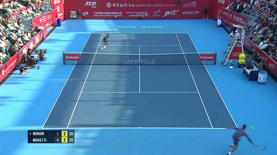 Atp Hong Kong, Musetti ko contro Munar: gli highlights