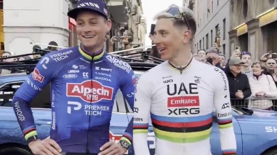 milano sanremo pogacar scherza con van der poel poi la gente lo acclama da Gazzetta.it milano sanremo pogacar scherza con van der poel poi la gente lo acclama