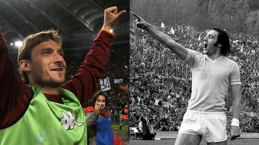 Totti, Chinaglia e le esultanze iconiche del derby