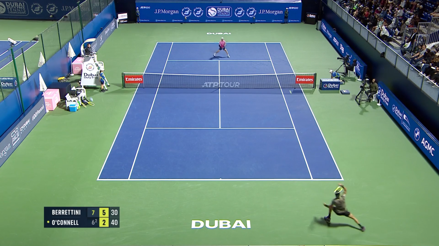 Atp Dubai, Berrettini-O'Connell 7-6 6-2: gli highlights