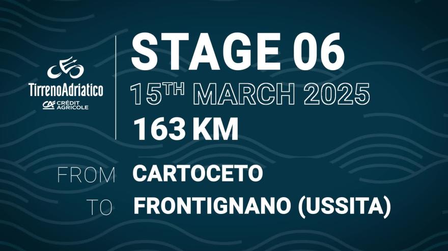 Tirreno-Adriatico, 6&#xAA; tappa da Cartoceto a Frontignano: il percorso