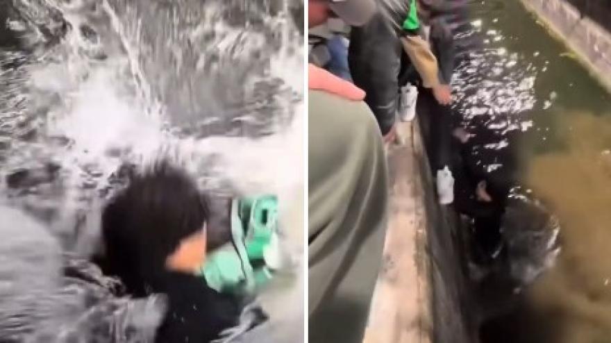 Sassuolo in Serie A, tifoso cade nell'acqua del Mapei Stadium