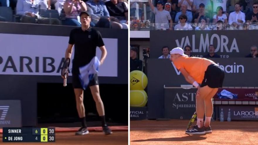 Sinner-De Jong, highlights: punto vinto da Jannik dopo 31 colpi