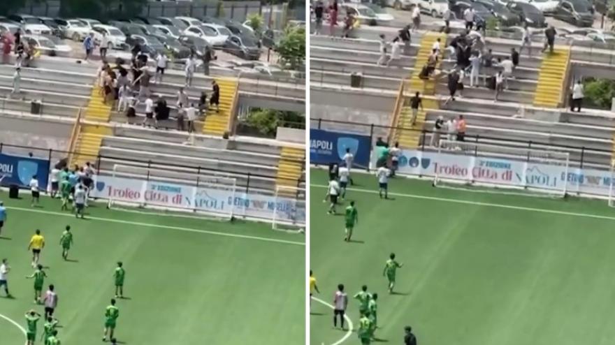 Rissa tra genitori a un torneo under 16: scene vergognose a Napoli Rissa tra genitori a un torneo under 16: scene vergognose a Napoli