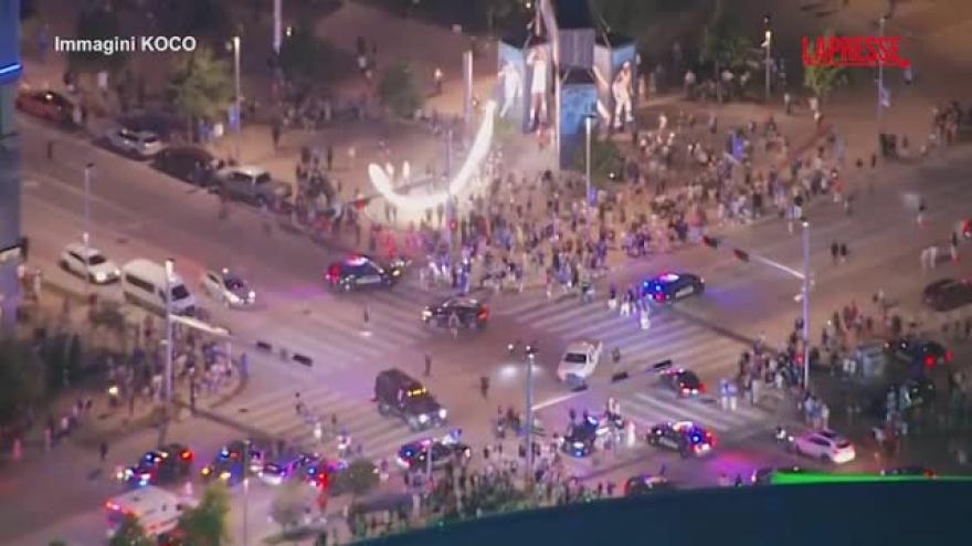 I Thunder vincono il titolo: festa per le strade di Oklahoma City