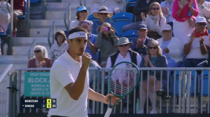 Sonego domina con Marozsan: highlights Atp Eastbourne