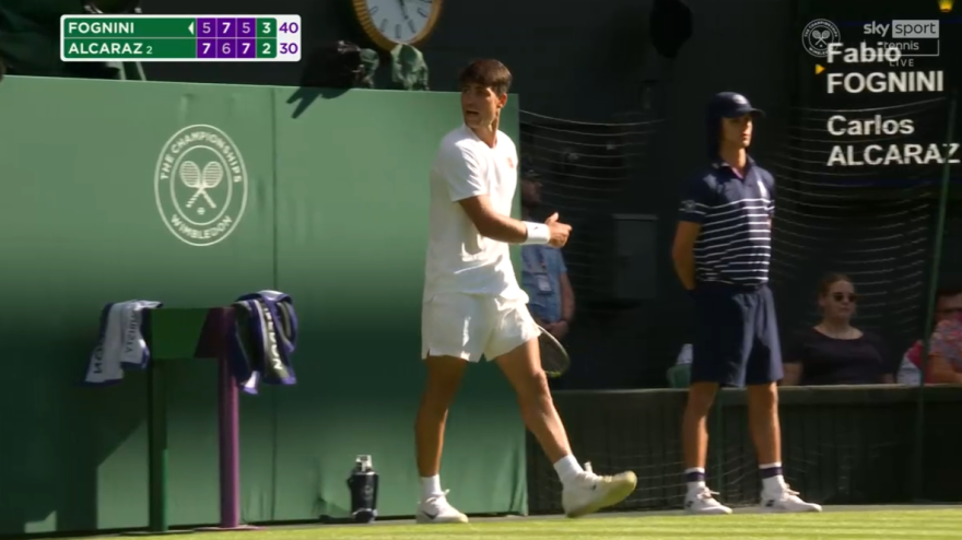Alcaraz stupito da Fognini: "Questo può giocare fino a 50 anni" Alcaraz stupito da Fognini: "Questo può giocare fino a 50 anni"