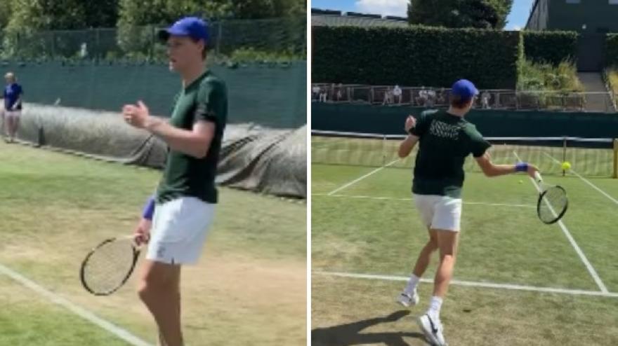 Sinner carico per Wimbledon: ecco come si allena Sinner carico per Wimbledon: ecco come si allena