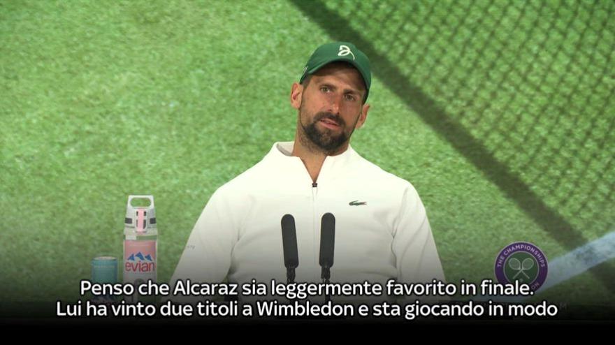 Djokovic: "Sinner-Alcaraz? Ecco chi è il favorito"